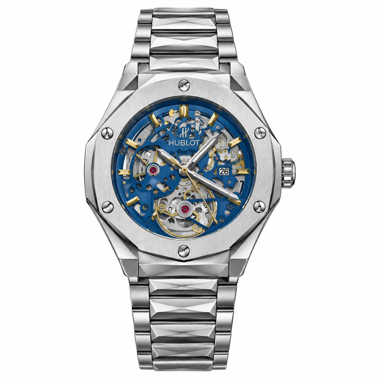 Hublot Big Bang Integrated Time Only Titanium 40mm 456.NX.0170.NX skeleton dial luxury watch